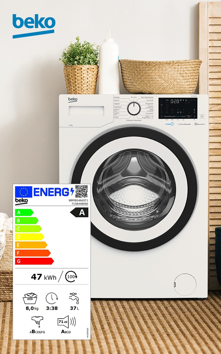 Beko Produkte mit Energieeffizienzklasse A