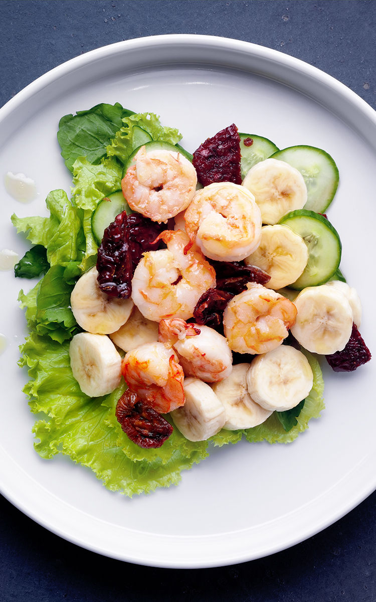 Bananensalat mit Garnelen
