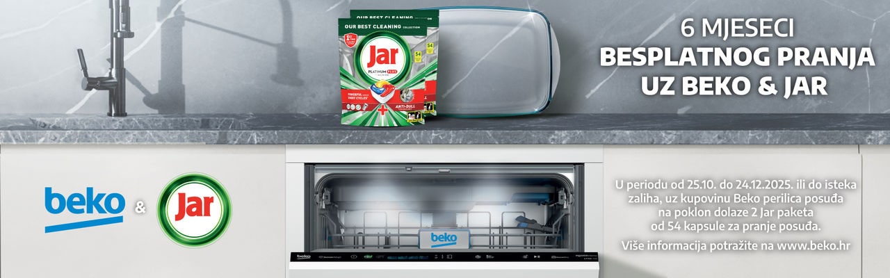 Beko i Jar vam donose 6 mjeseci besplatnog pranja!