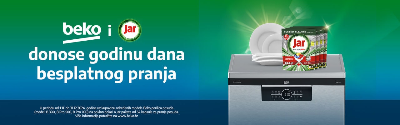 Beko i Jar vam donose godinu dana besplatnog pranja!