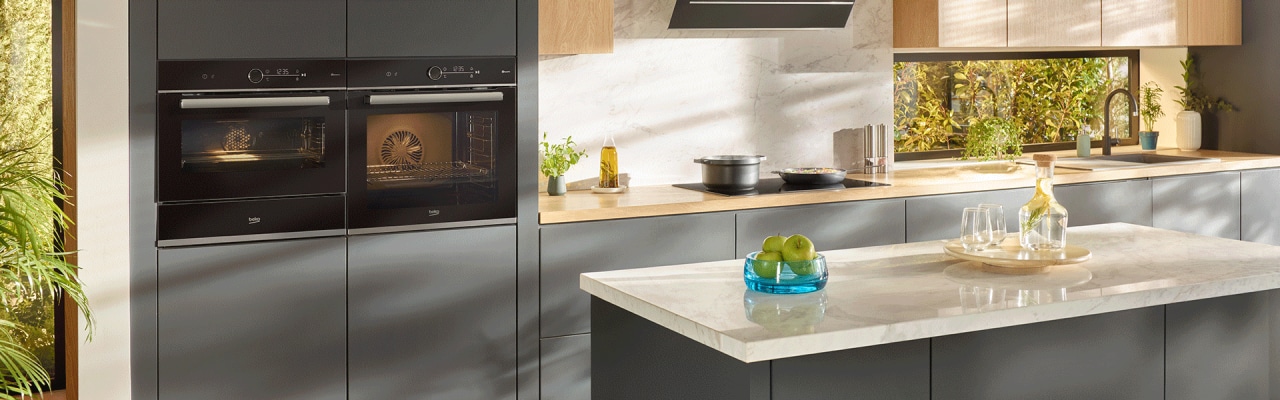 Cucina con elettrodomestici da incasso Beko