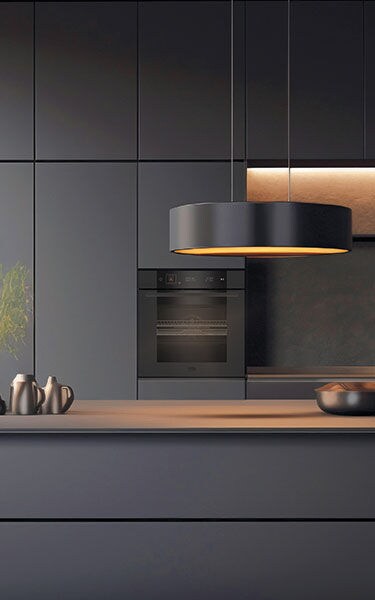 Cucina con elettrodomestici Midnight di Beko