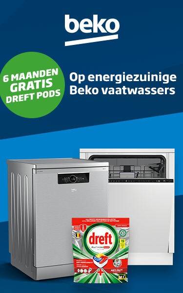 Beko wasmachines met Aquatech en Autodose - Nu met 6 maanden Ariel wasmiddel en Lenor wasverzachter gratis 