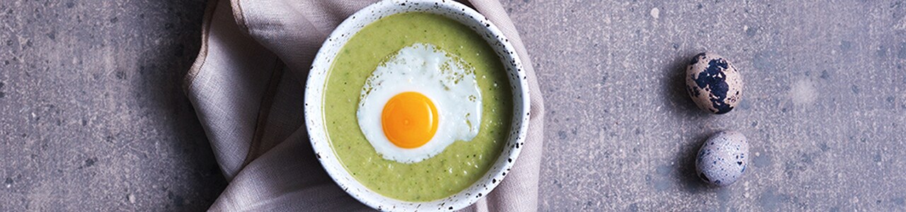 Cold Pea, Broccoli and Zucchini Soup
