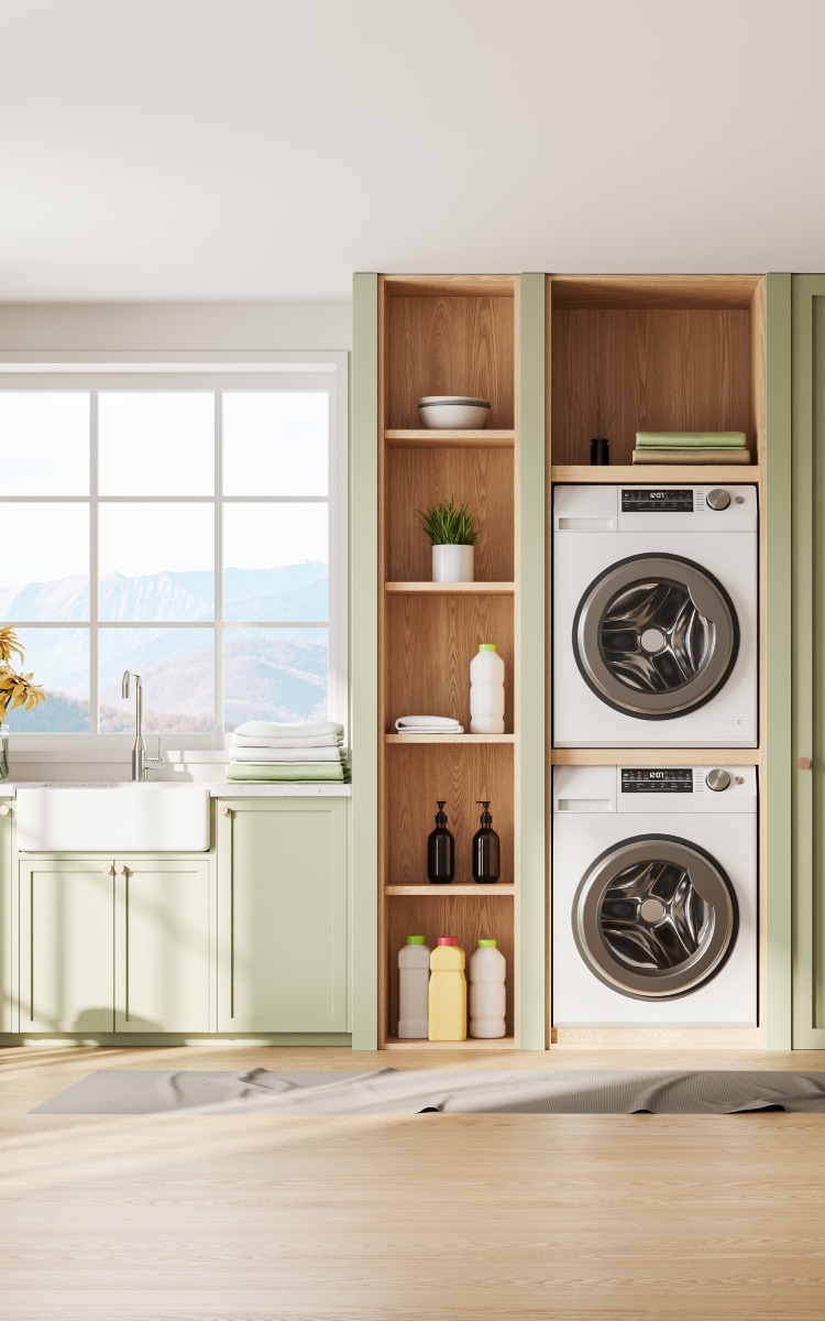 masina de spalat si uscator suprapuse