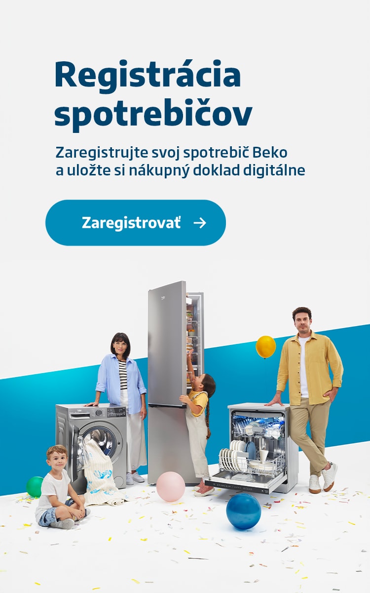Zaregistrujte svoj spotrebič Beko