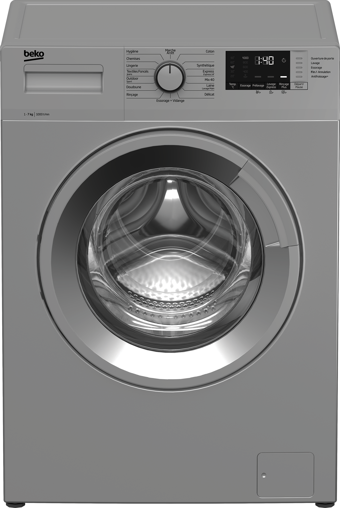 WUE7512XSS, Lave-linge pose libre (7 kg, 1000 tr/min)