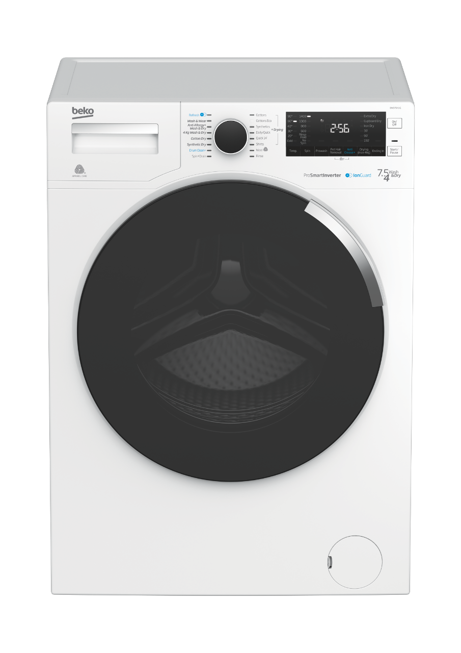 Freestanding Washer Dryer 7.5 kg 4 kg 1400 rpm BWD7541IG BEKO