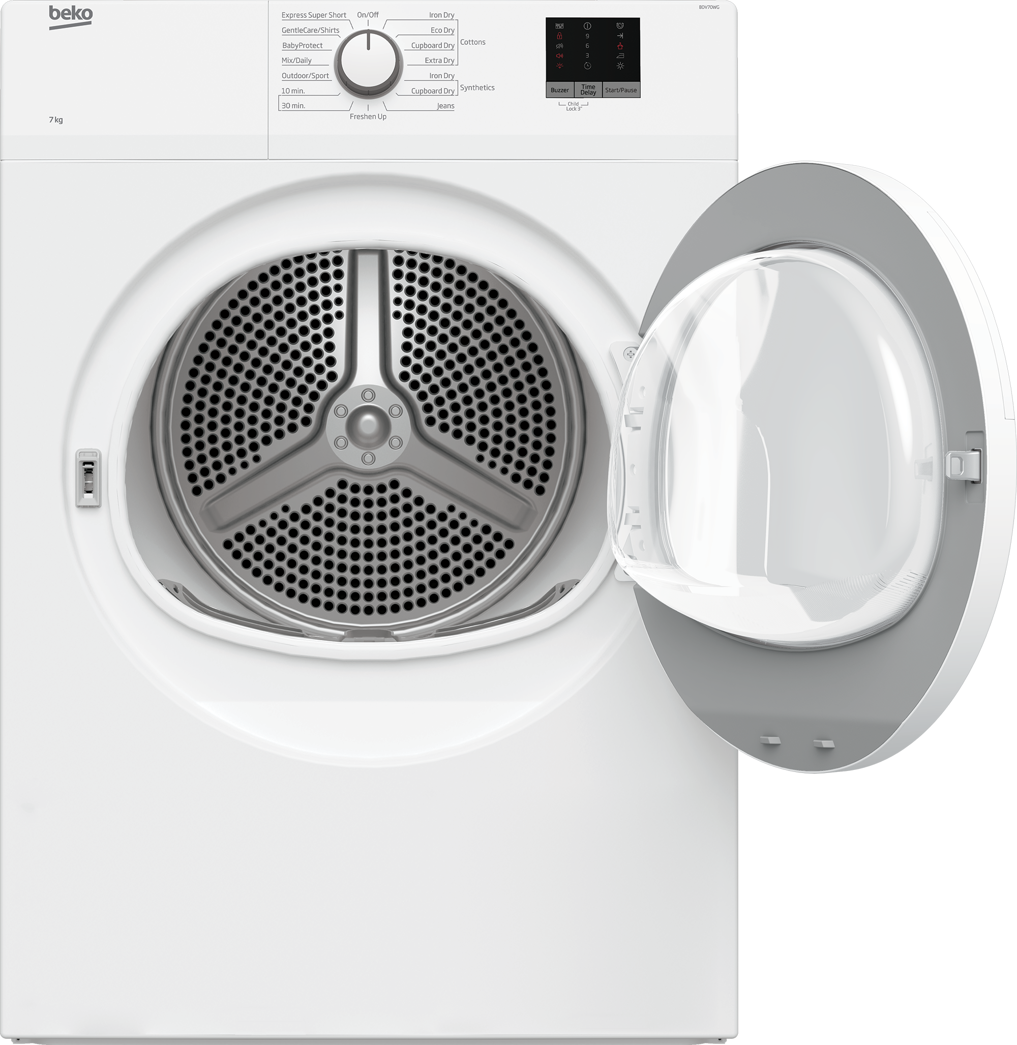 Tumble Dryer (Air Vented, 7 kg) BDV70WG BEKO