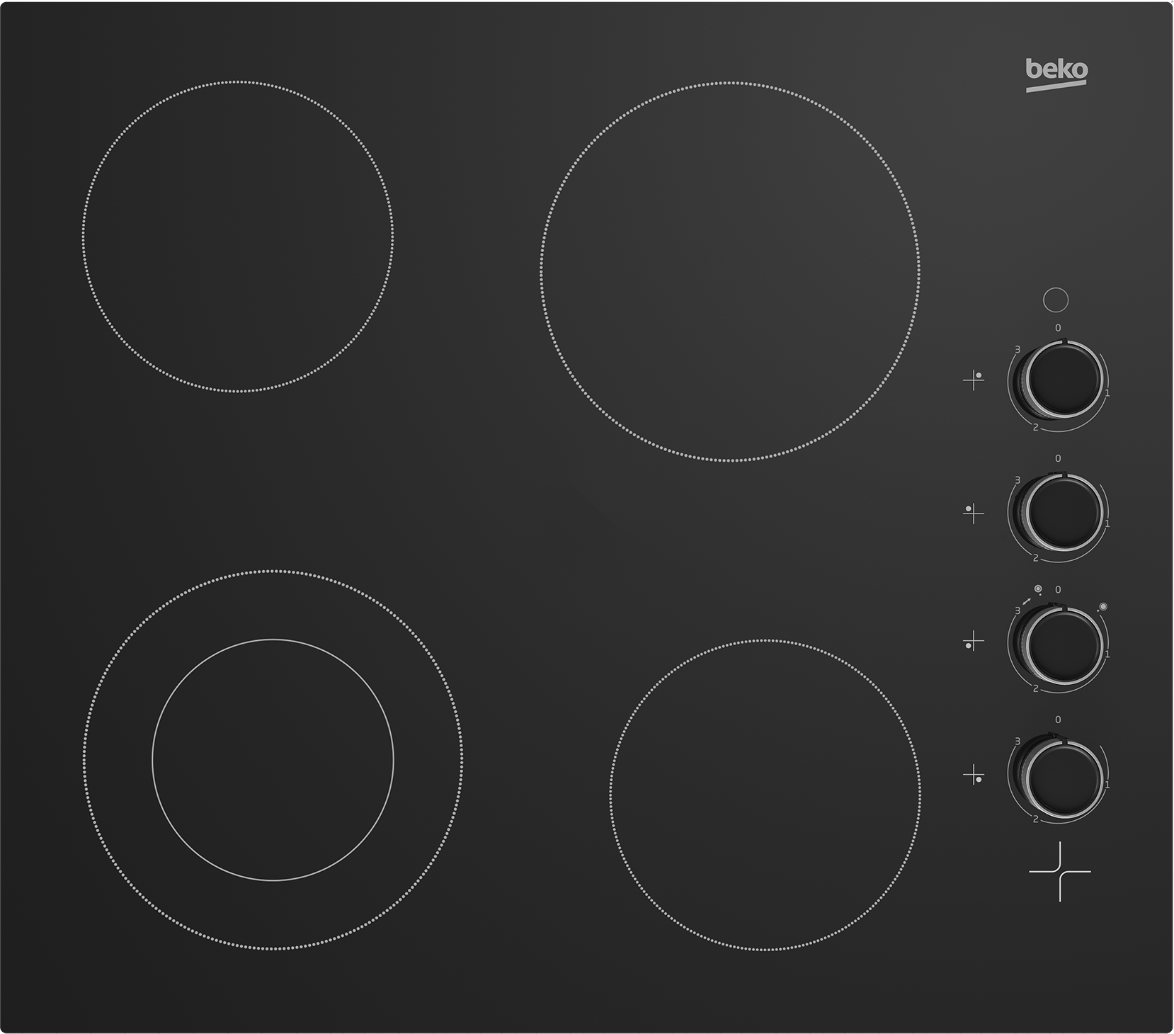 BuiltIn Cooktop (Vitroceramic, 60 cm) BCT601CG BEKO