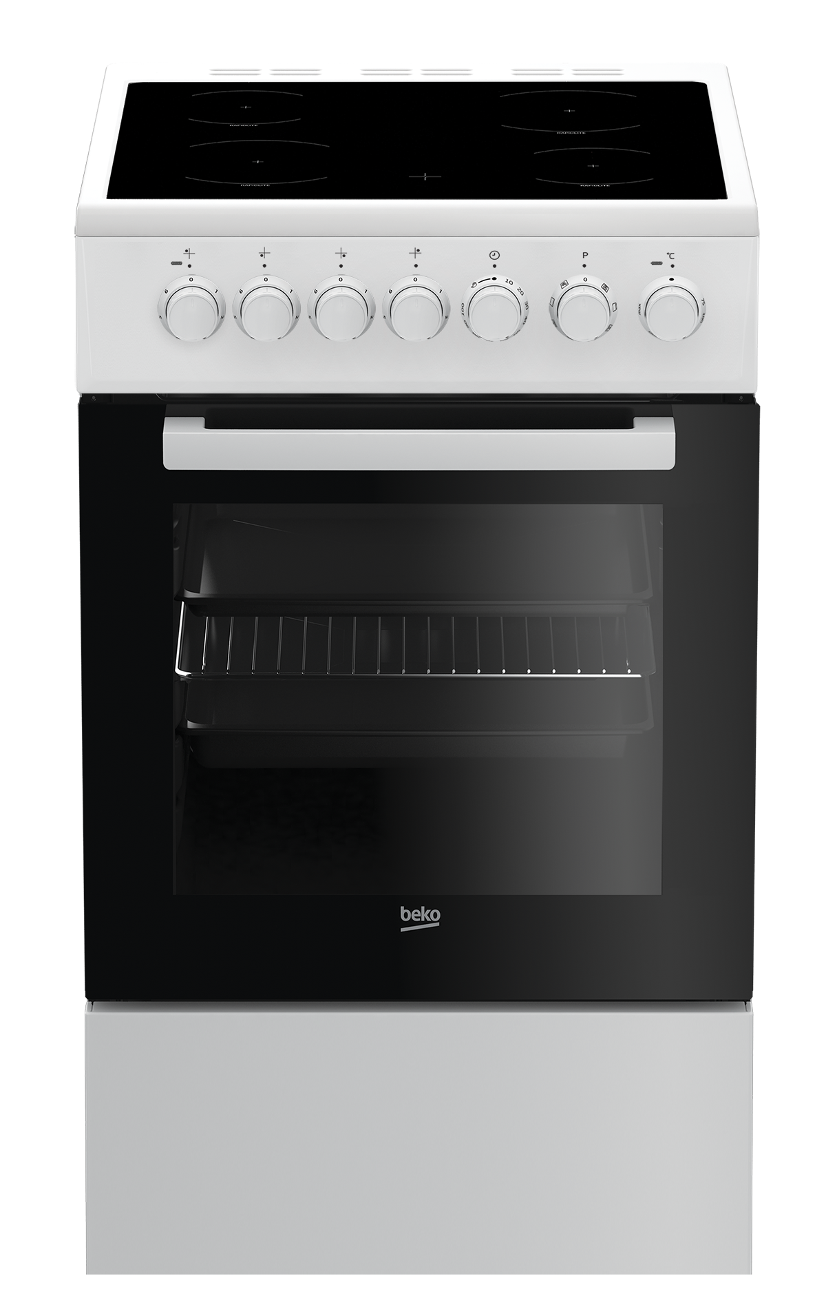 Standherd Mit Ceranfeld 50 Cm Breite FSM57100GW | 50 cm Breite / 60 cm Tiefe 3D Kochen Standherd | BEKO