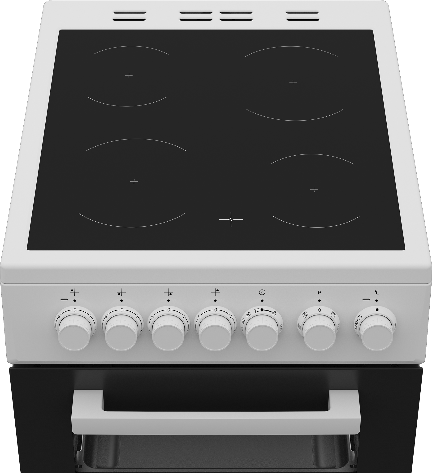 Standherd Mit Ceranfeld 50 Cm Breite FSM57100GW | 50 cm Breite / 60 cm Tiefe 3D Kochen Standherd | BEKO