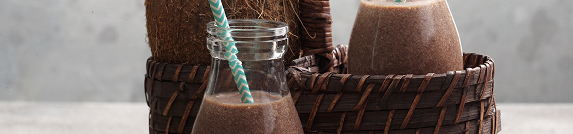 Coconut And Banana Cocoa Milkshake