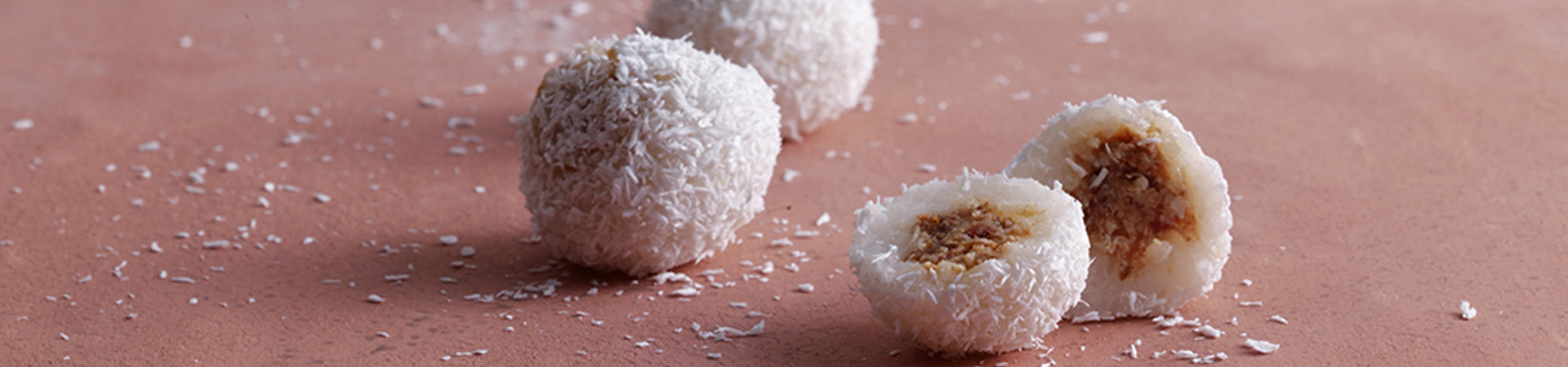 Rice Balls With Coconut, Walnuts And Dates