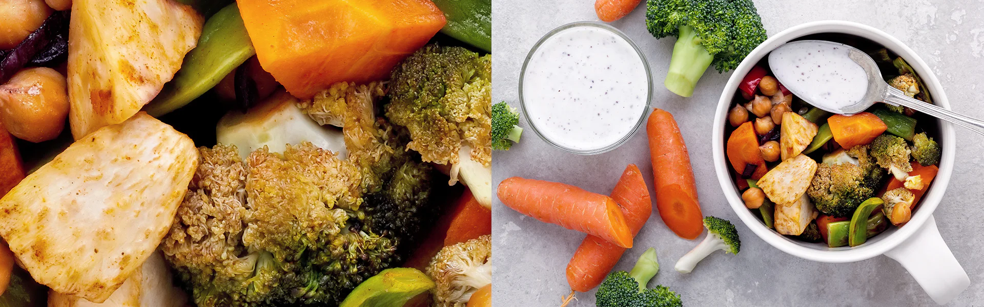 Veggies and Yoghurt Bowl
