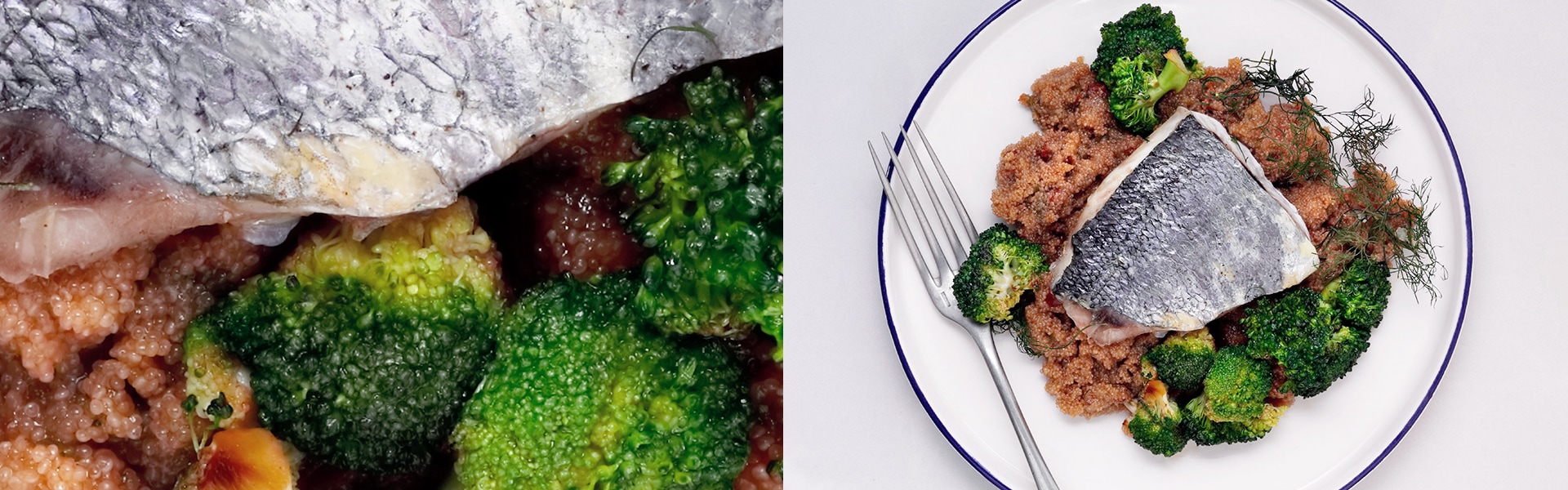 Gebratener Schellfisch mit Amaranth-Pilaw