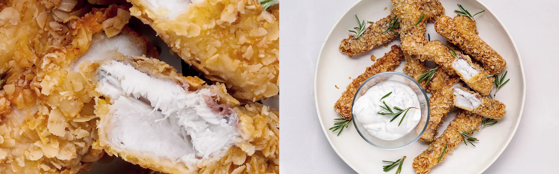 Fischstäbchen mit selbstgemachtem Ranch-Dip