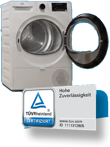 Beko Trockner mit TÜV-Rheinland-Siegel Hohe Zuverlässigkeit