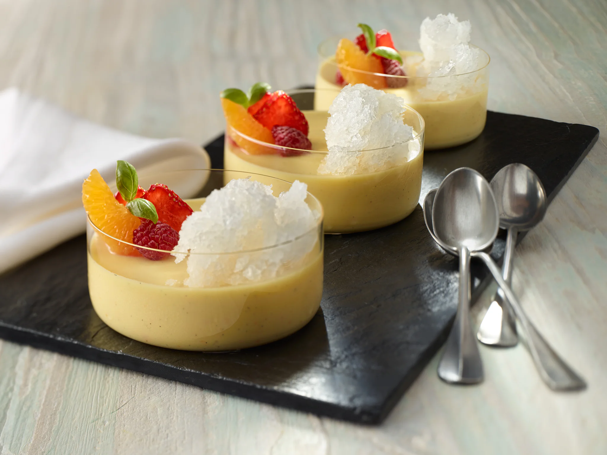 Crema de naranja y vainilla