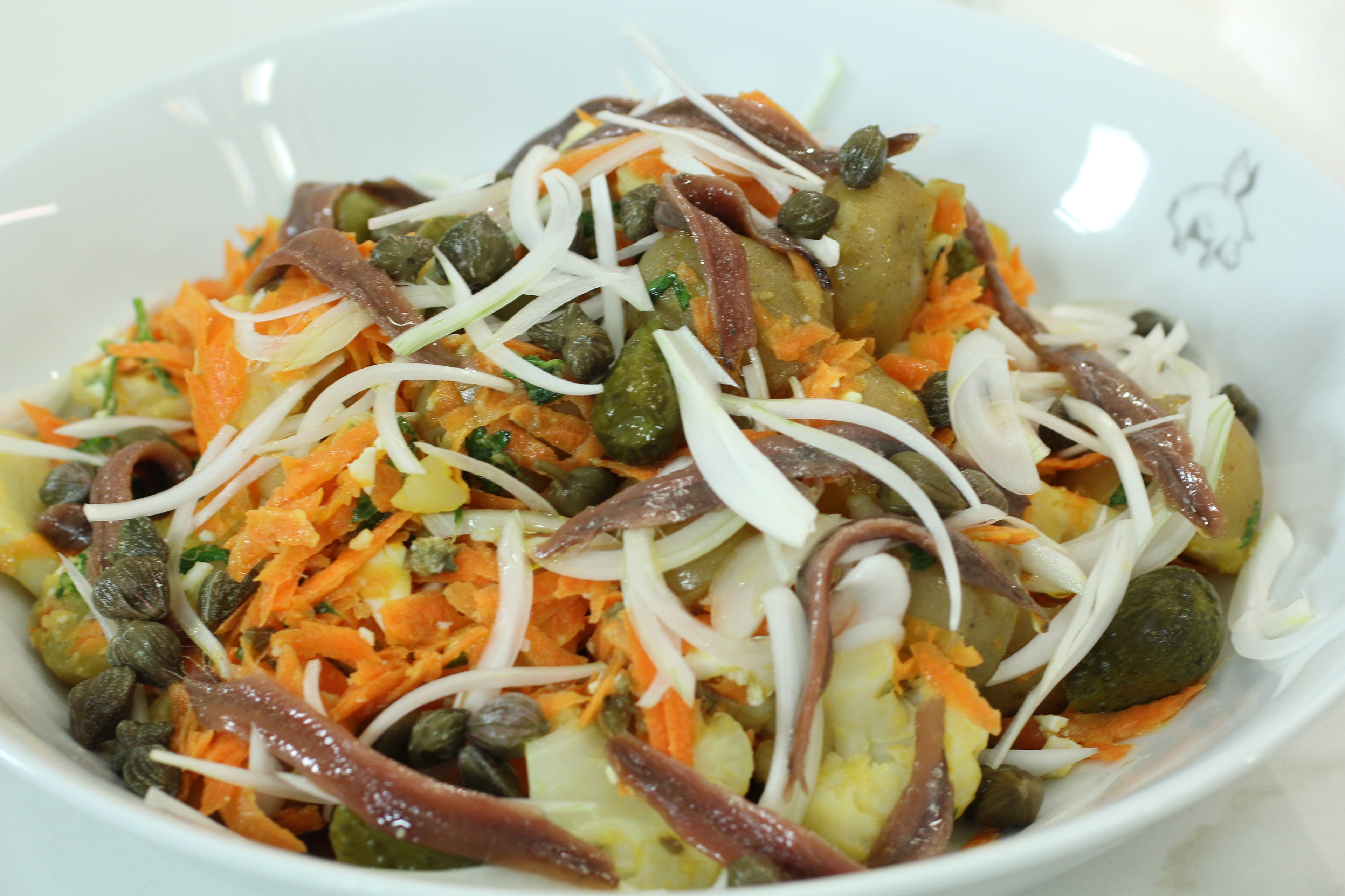 Ensalada de coliflor y zanahoria