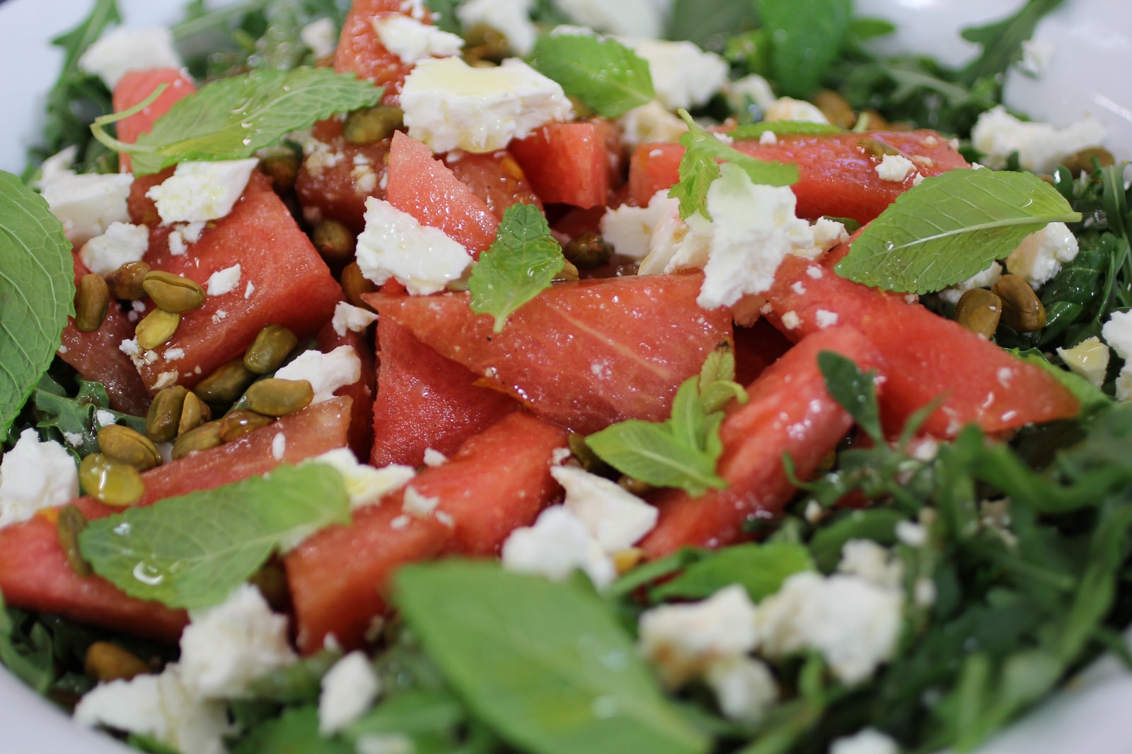 Ensalada de sandía y queso feta