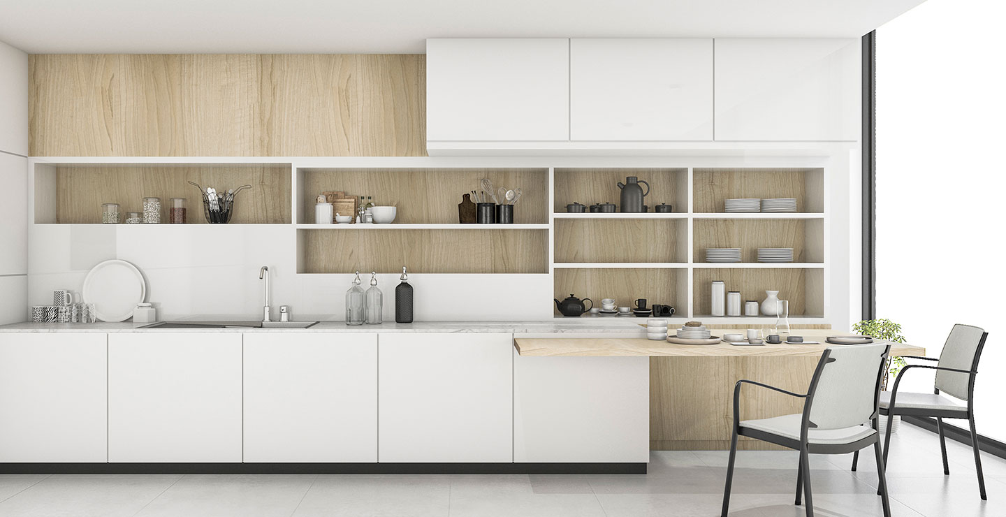 So richten Sie eine minimalistische Küche ein