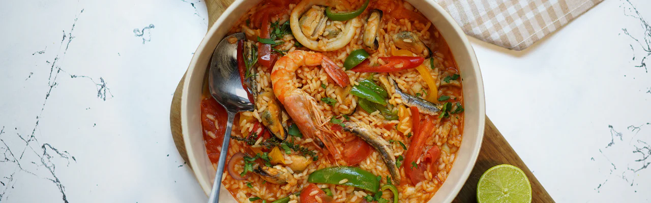 Španielska paella v Beko AirFryerju Španielska paella v Beko AirFryerju