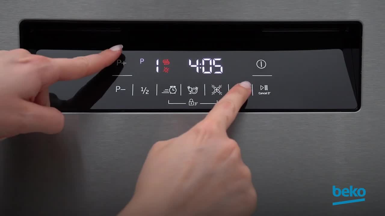 How to put Beko dishwasher childlock on? 