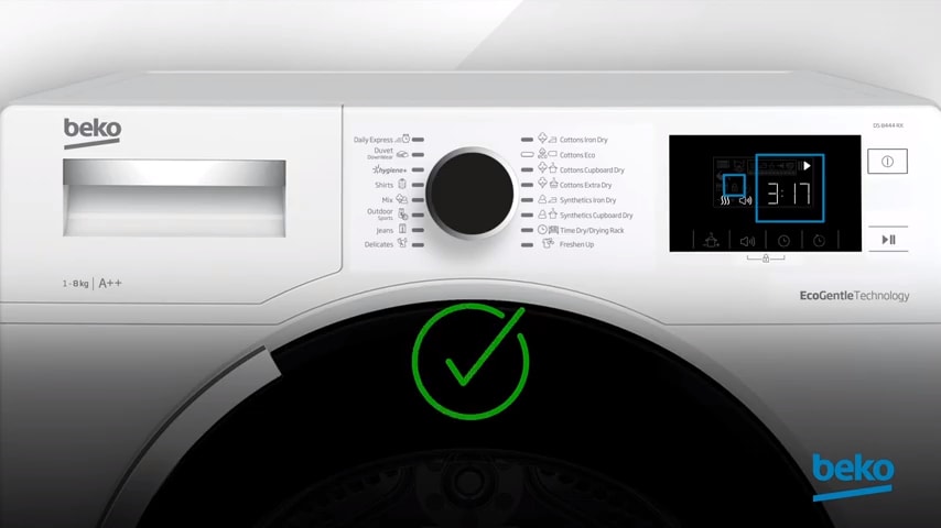 How to start the delay function on my tumble dryer