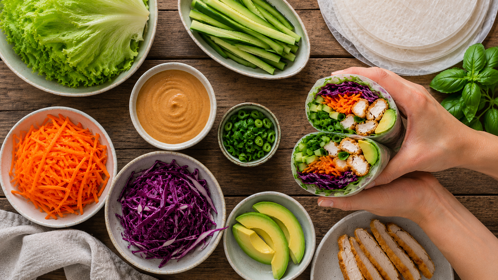 Summer Giant Roll – Friss nyári tekercs rántott csirkével