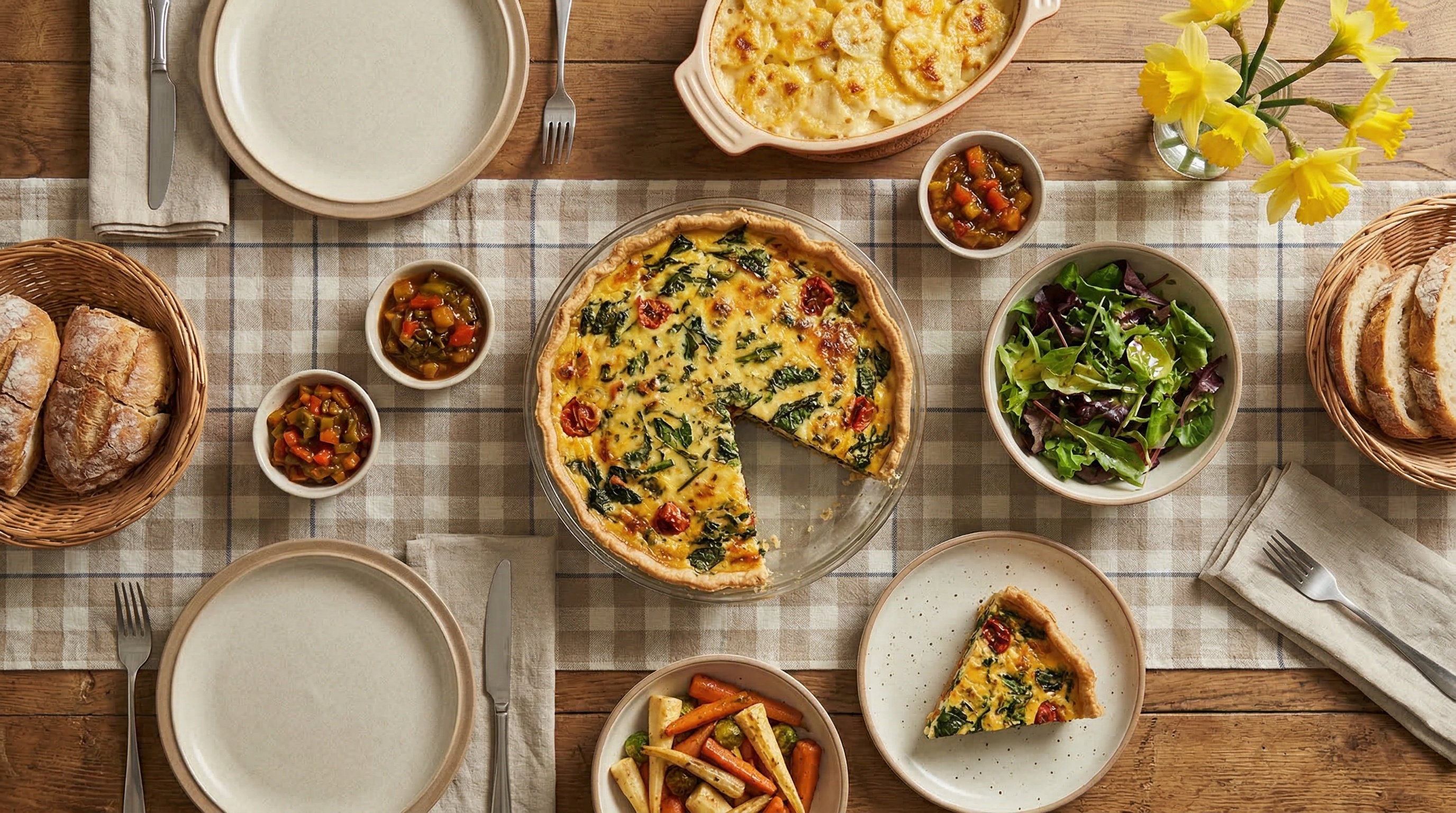 Tavaszi zöldséges quiche Tavaszi zöldséges quiche