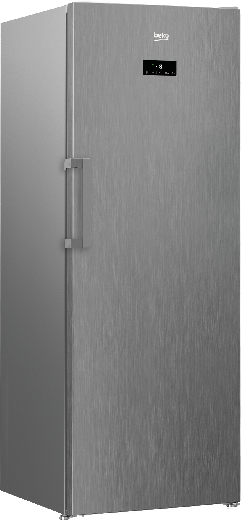 silver fridge side view