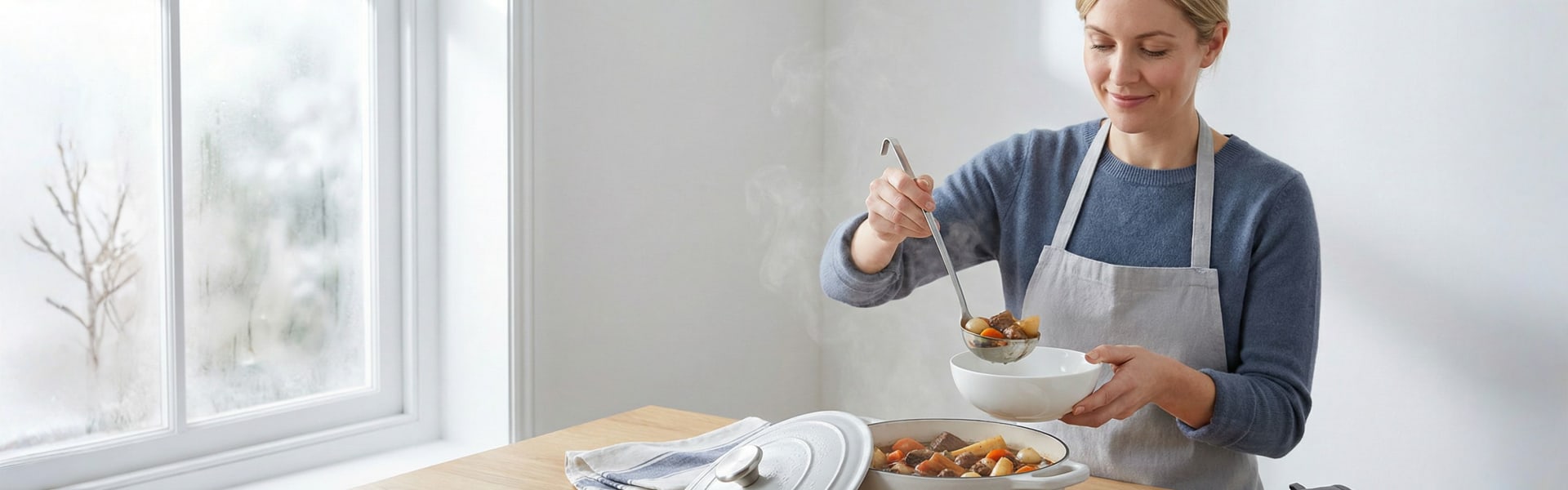 Why do winter soups and stews cook better with a stable oven?