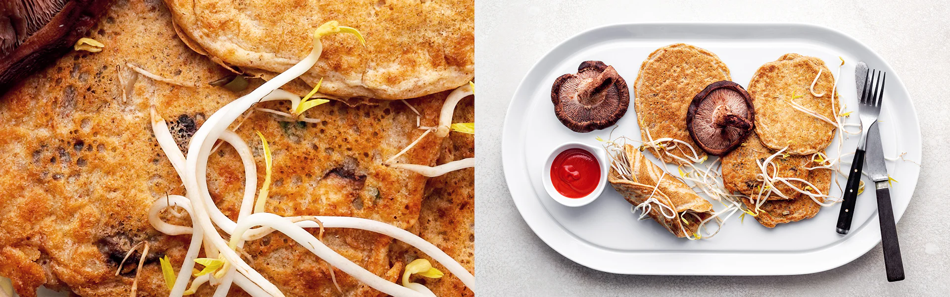 Tofu And Mushroom Pancakes