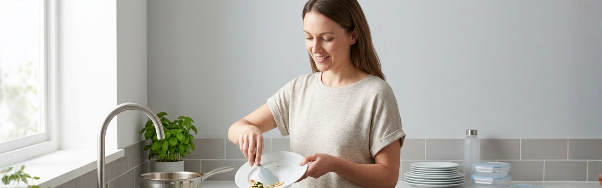 Dishwasher cleaning with water saving results
