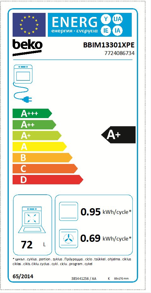 Four multifonctions nettoyage pyrolyse Beko BQM24400BPS 71L noir