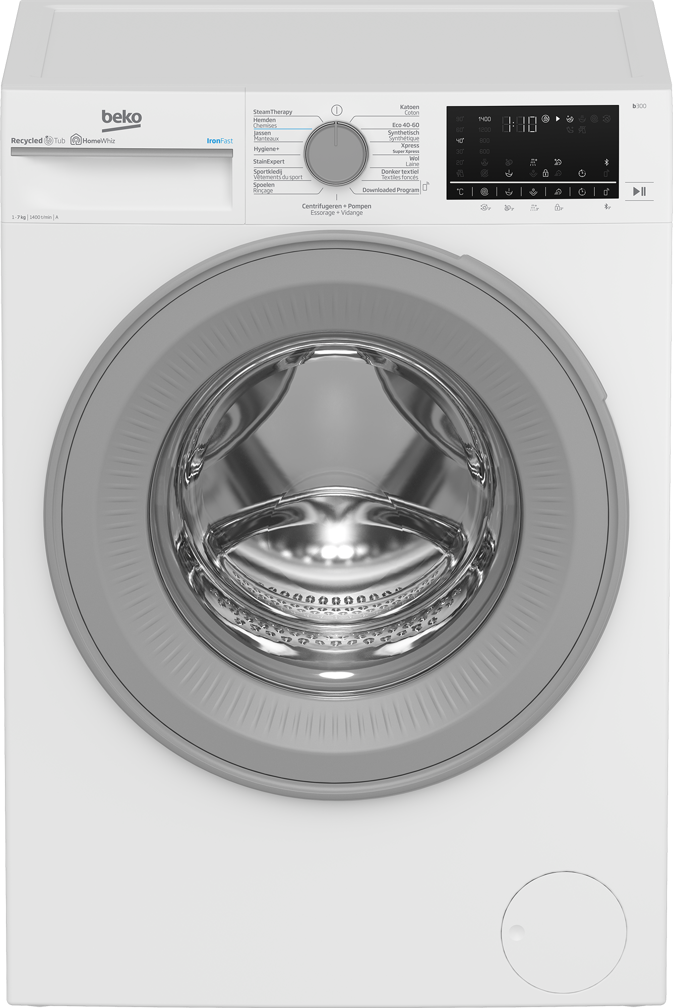 B3WFU57412W | 7 kg 1400 tpm Vrijstaande Wasmachine | BEKOGLOBAL