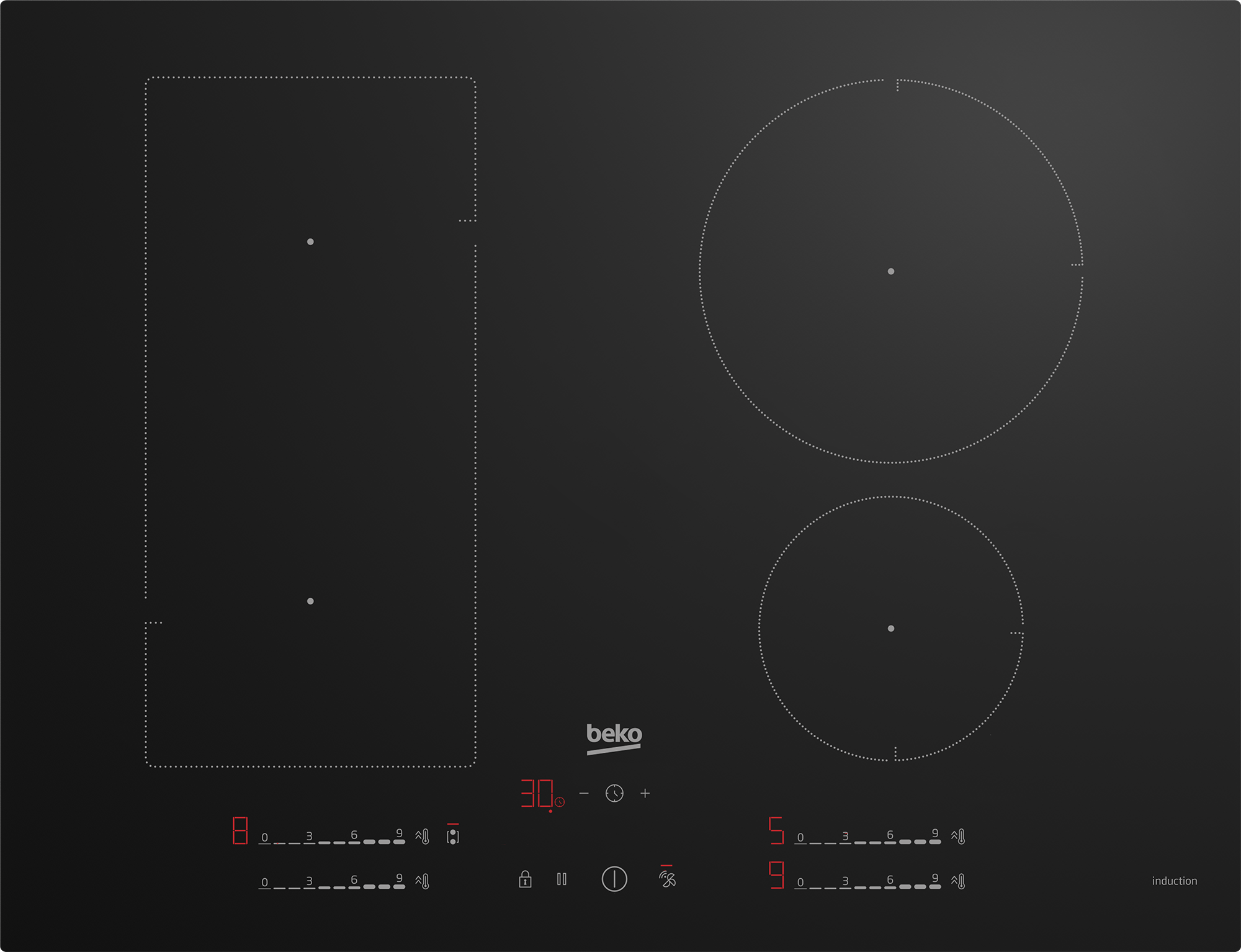 HII74700UF 70 cm Induction Table de cuisson encastrée ( 4 zones à