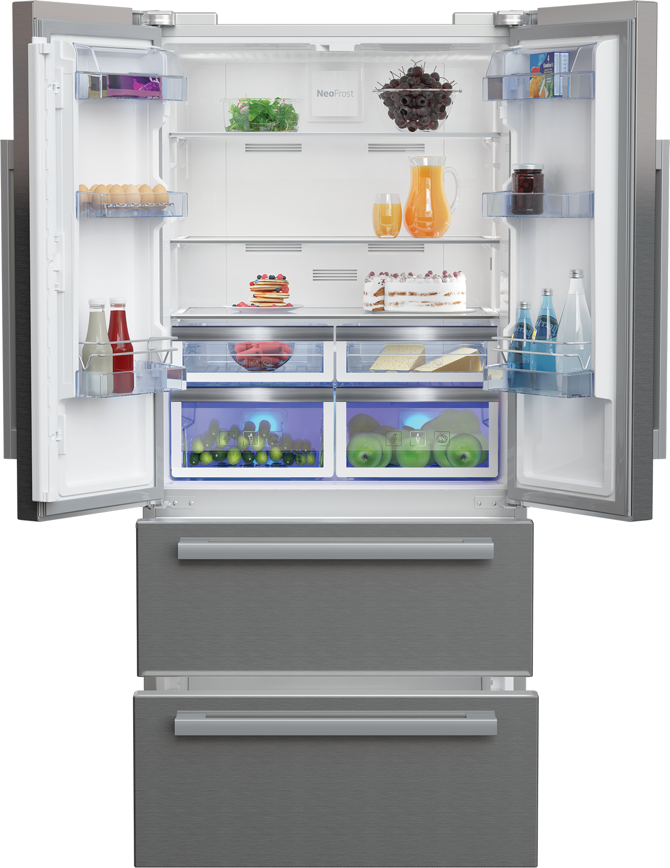 Fridge Freezer (Multidoor, 84 cm) GNE60520X BEKO