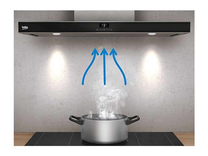 شفاط بوتاجاز بيكو 90 سم بلت ان Beko HCB91731BHXE 1 BI Hood Intensive Ventilation Primary | ابلاينس | Appliance