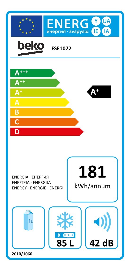 Congelateur-top BEKO Congélateur table top 85 litres FSE1072 moins