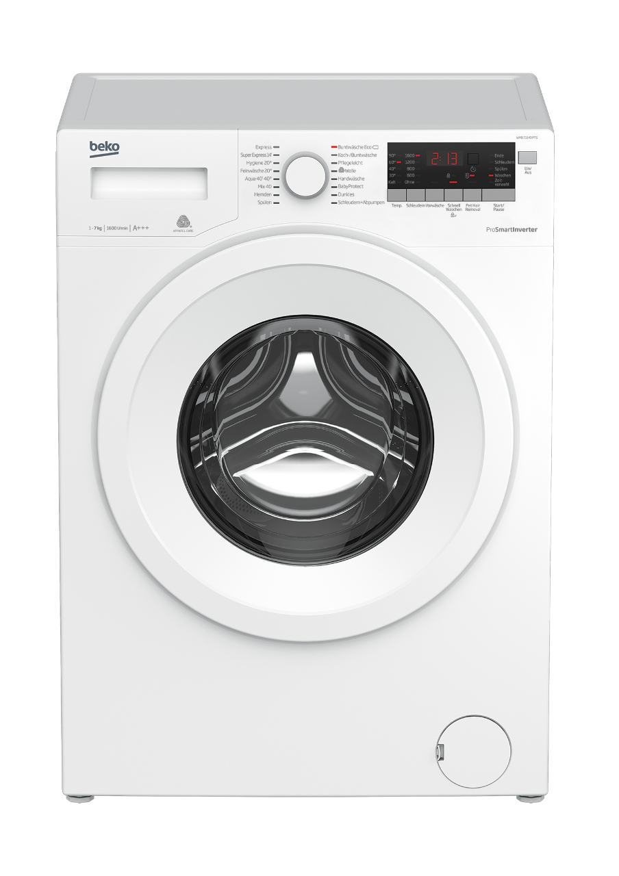 Freistehende Waschmaschine (7 kg, 1600 U-Min) | WMB 71643 PTS | BEKO