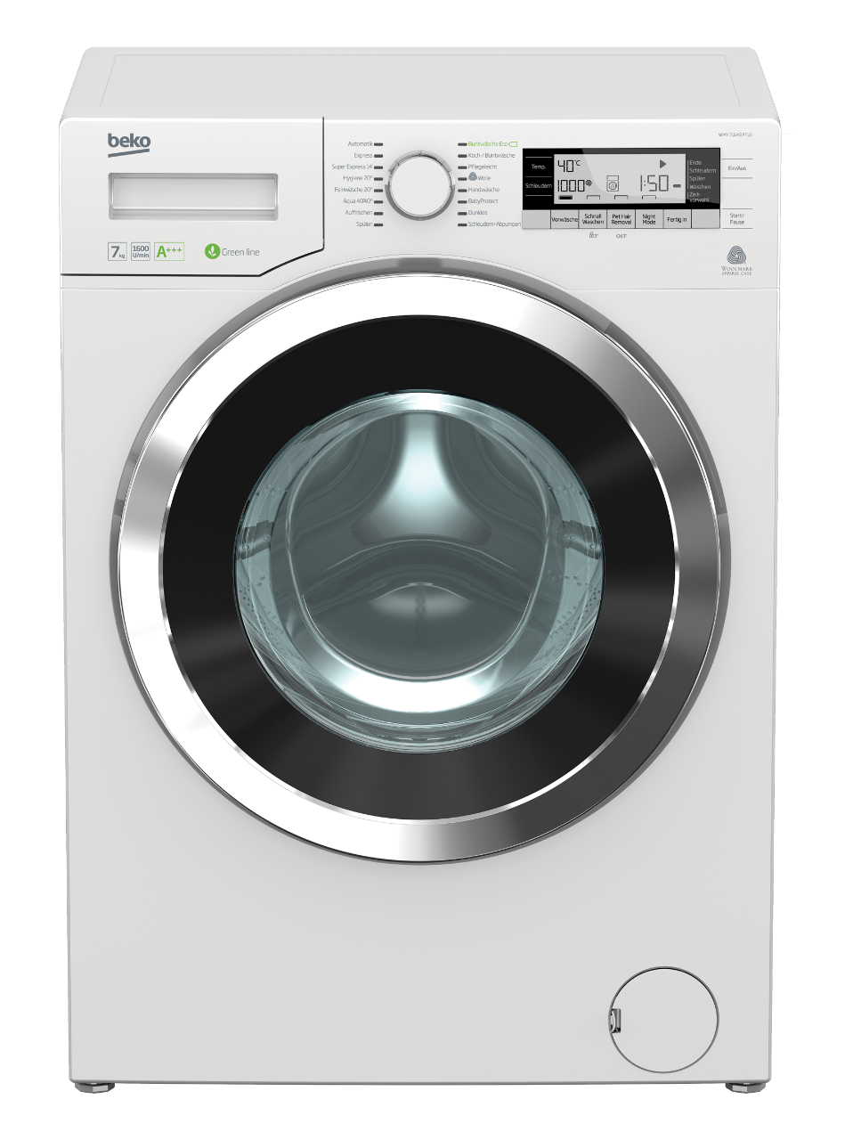 Beko Wmb 71643 Pte Frontlader Waschmaschine Test Freistehende Waschmaschine (7 kg, 1600 U-Min) | WMY 71643 PTLE | BEKO