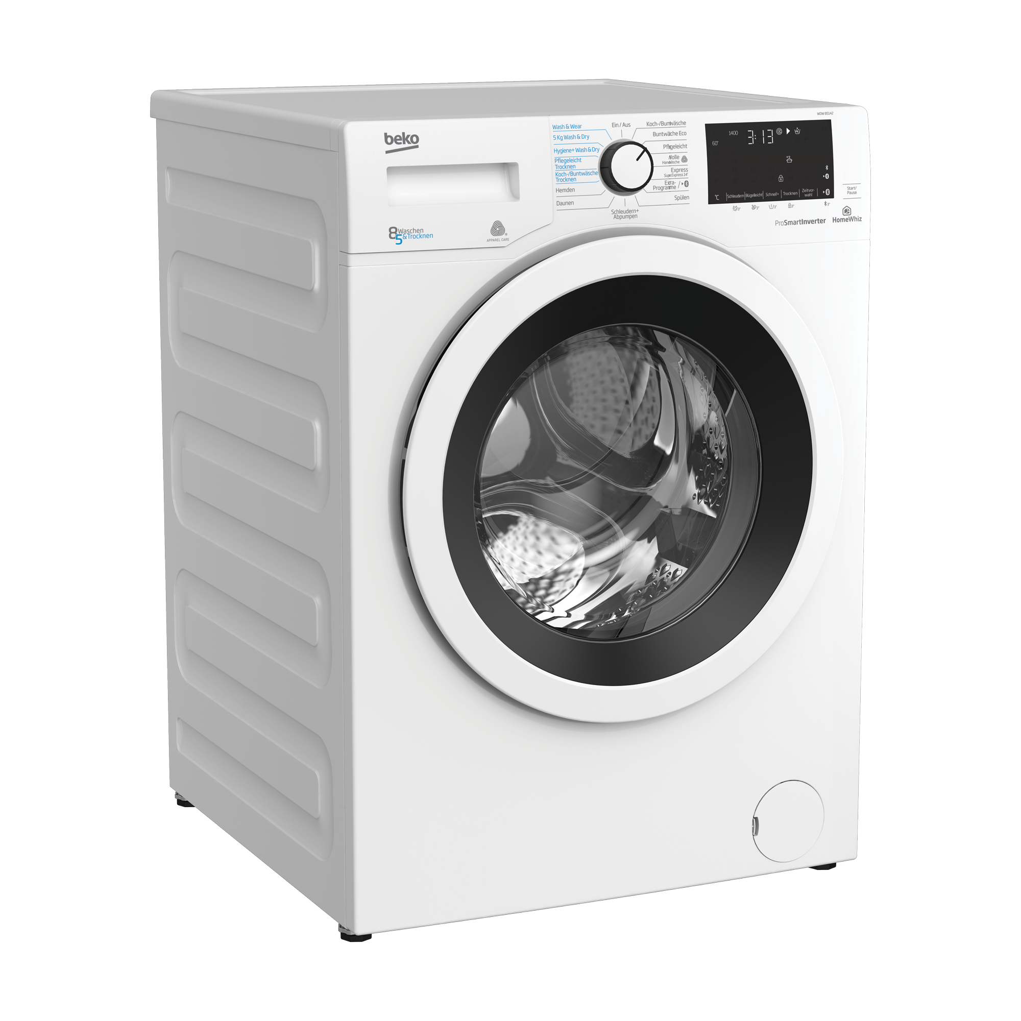 Freistehender Waschtrockner (8 kg / 5 kg, 1400 U/Min.) | WDW 85142 | BEKO