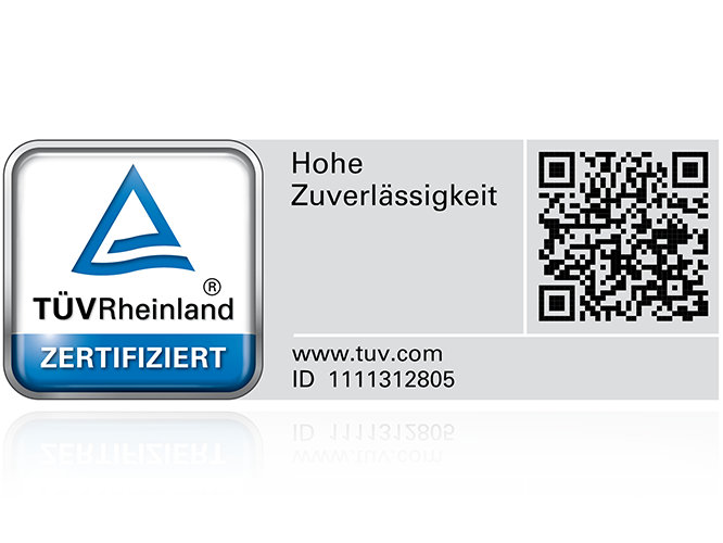 TÜV-geprüfte Qualität