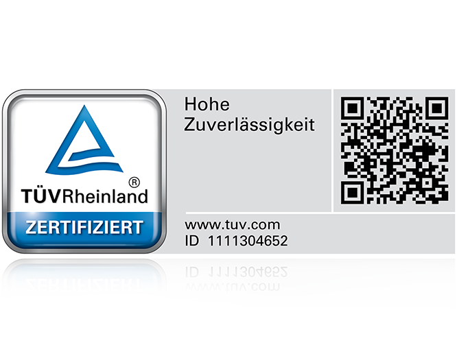 TÜV-geprüfte Qualität