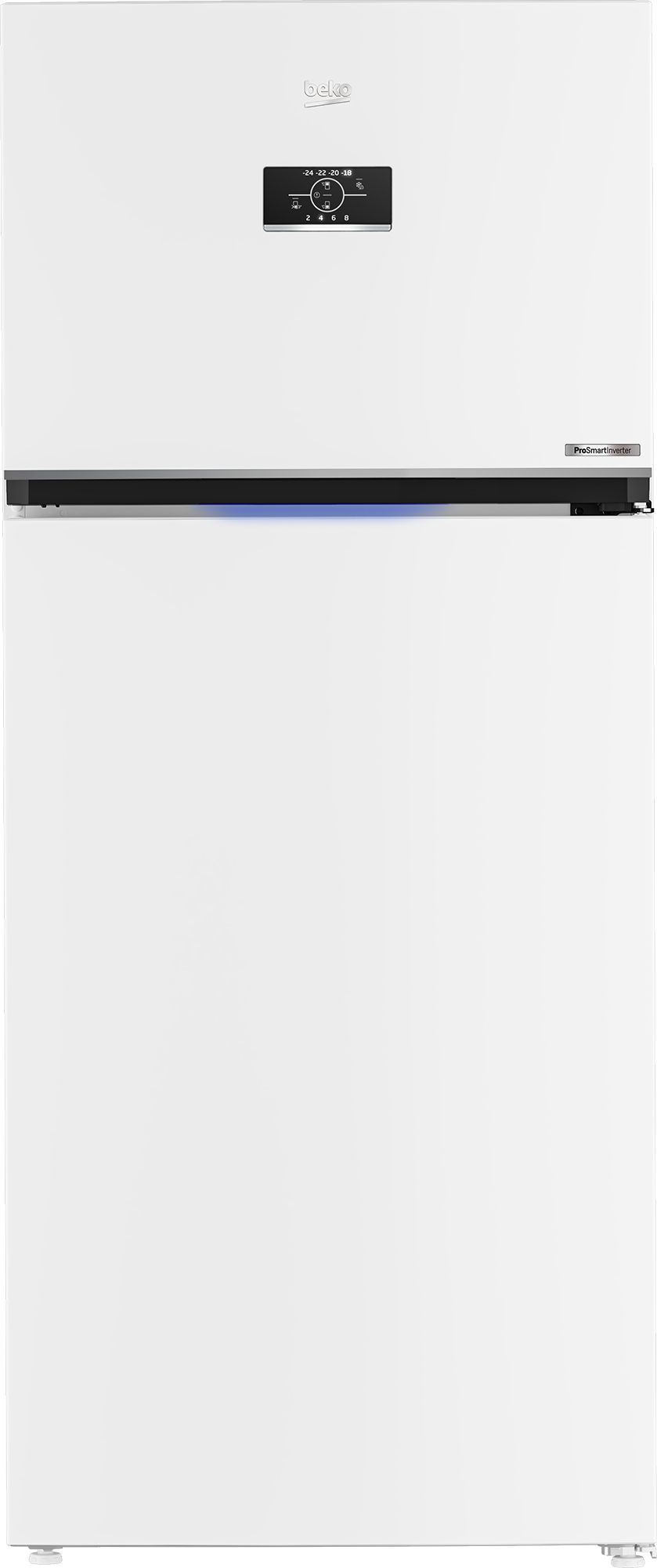 RDNE750W Fridge Freezer (Freezer Top, 78 cm) BEKO