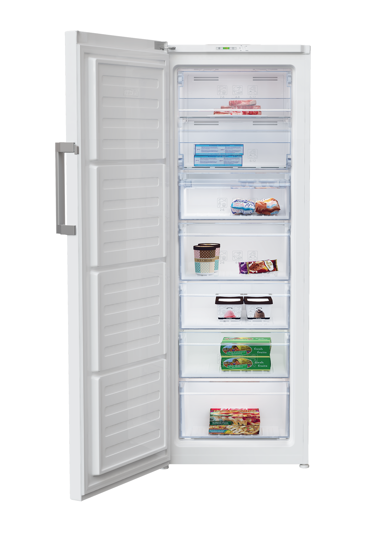 Freezer (Upright, 250 L) RFNE320L24W BEKO