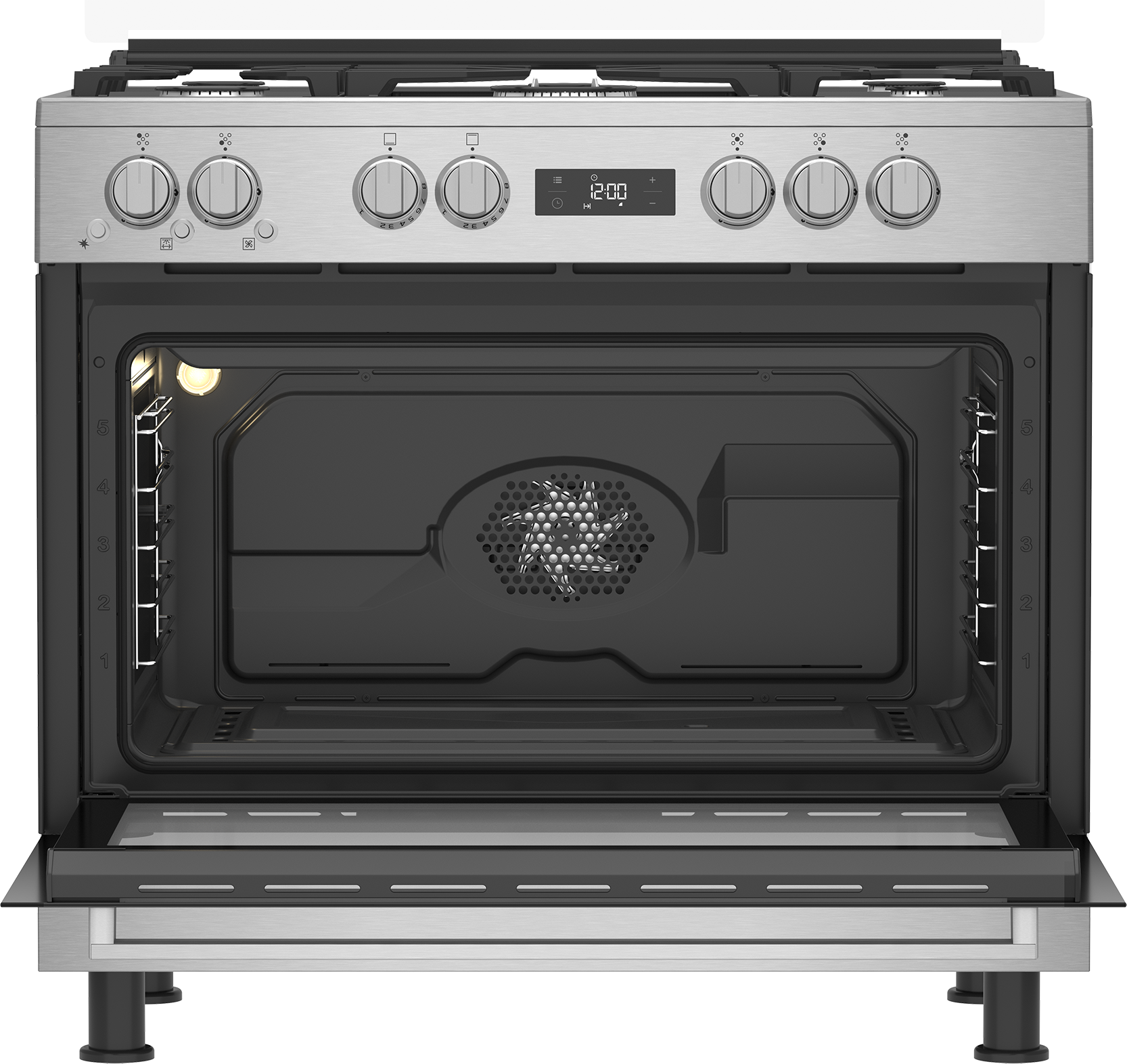 Freestanding Cooker (Fanassisted Gas, 90 cm) GGR 15325 FX NS BEKO