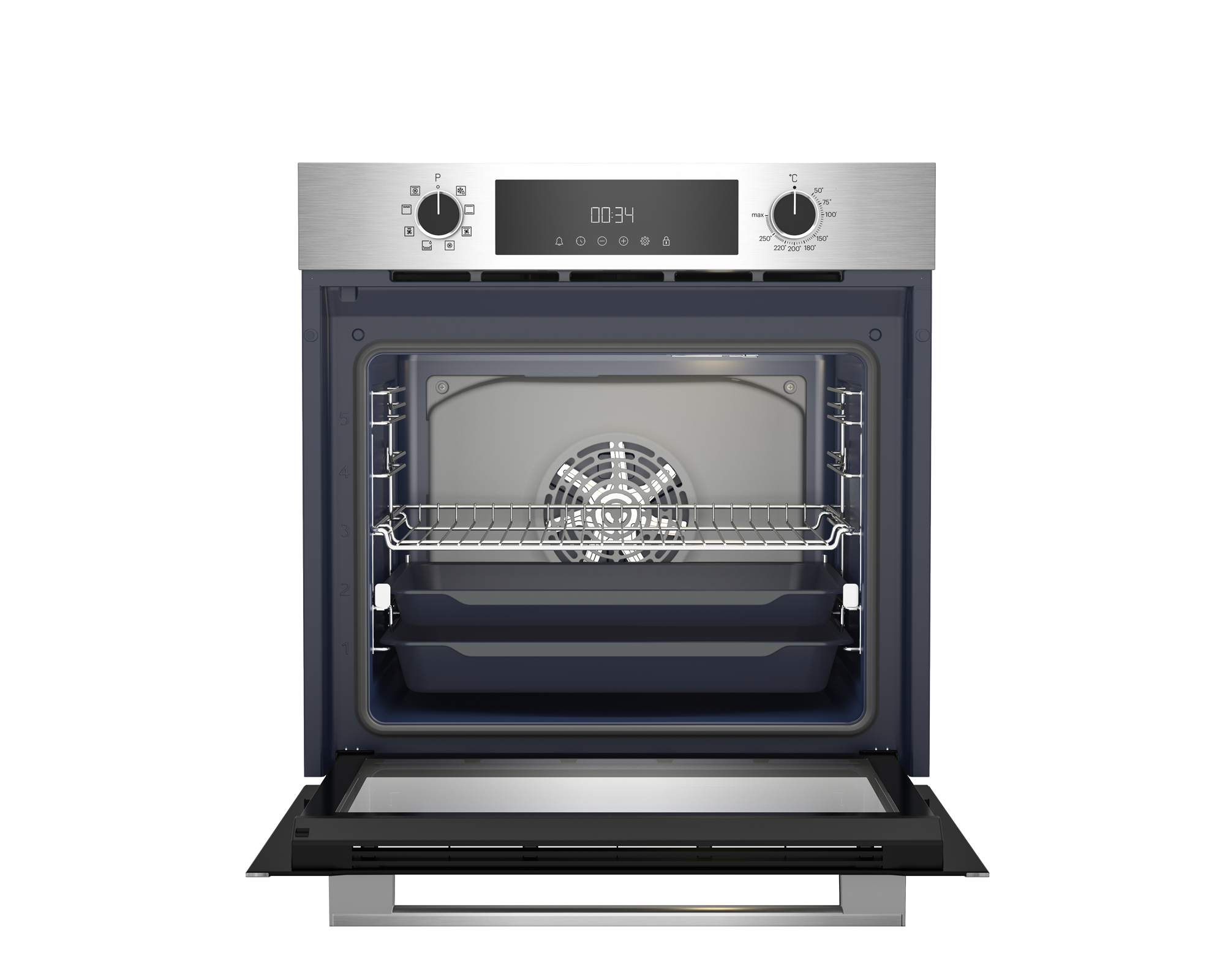 Gebm11300xc built in oven 60 cm 72 l beko